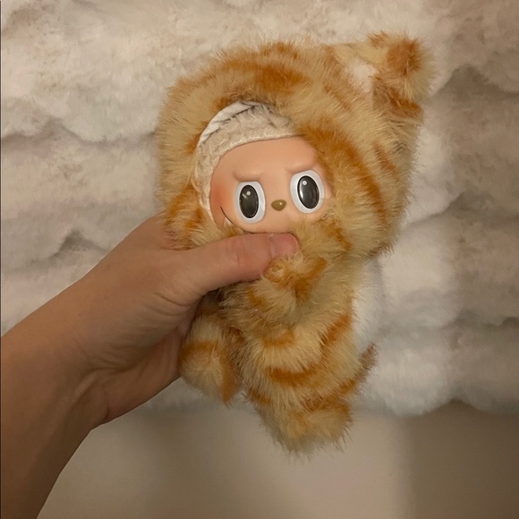 Labubu cat costume one side Plush Orange and White Striped Toy NWOT - Picture 5 of 9